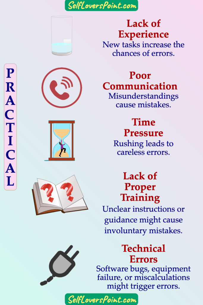 Why Mistakes Happen- Psychological & Practical Reasons Infographics