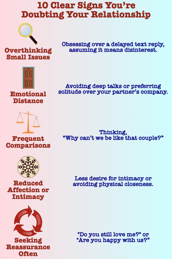 10 Clear Signs You Are Doubting Your Relationship