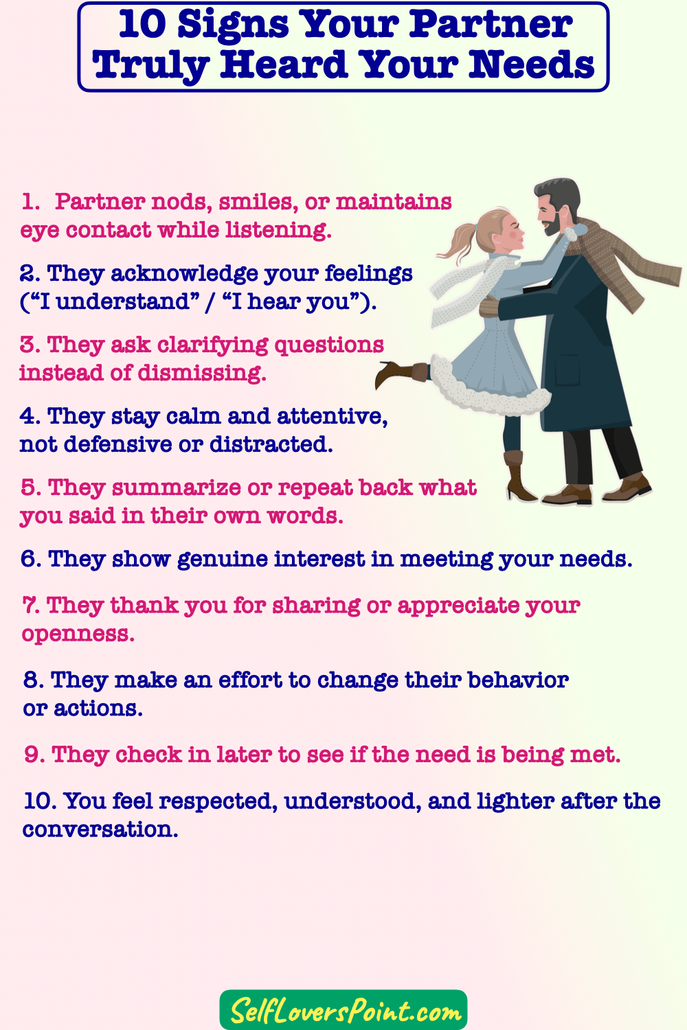 10 Signs Your Partner Truly Heard Your Needs